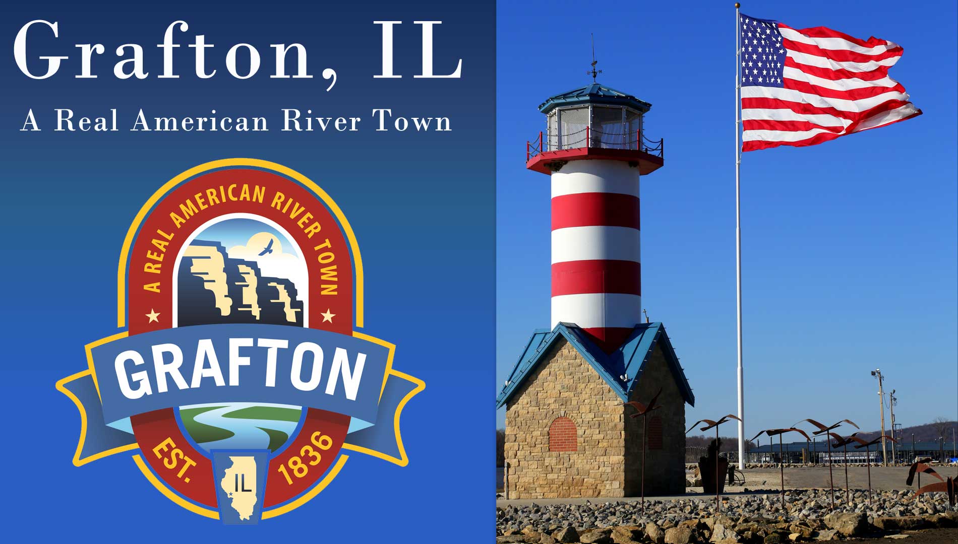 U.S.A. Flag in Grafton Illinois